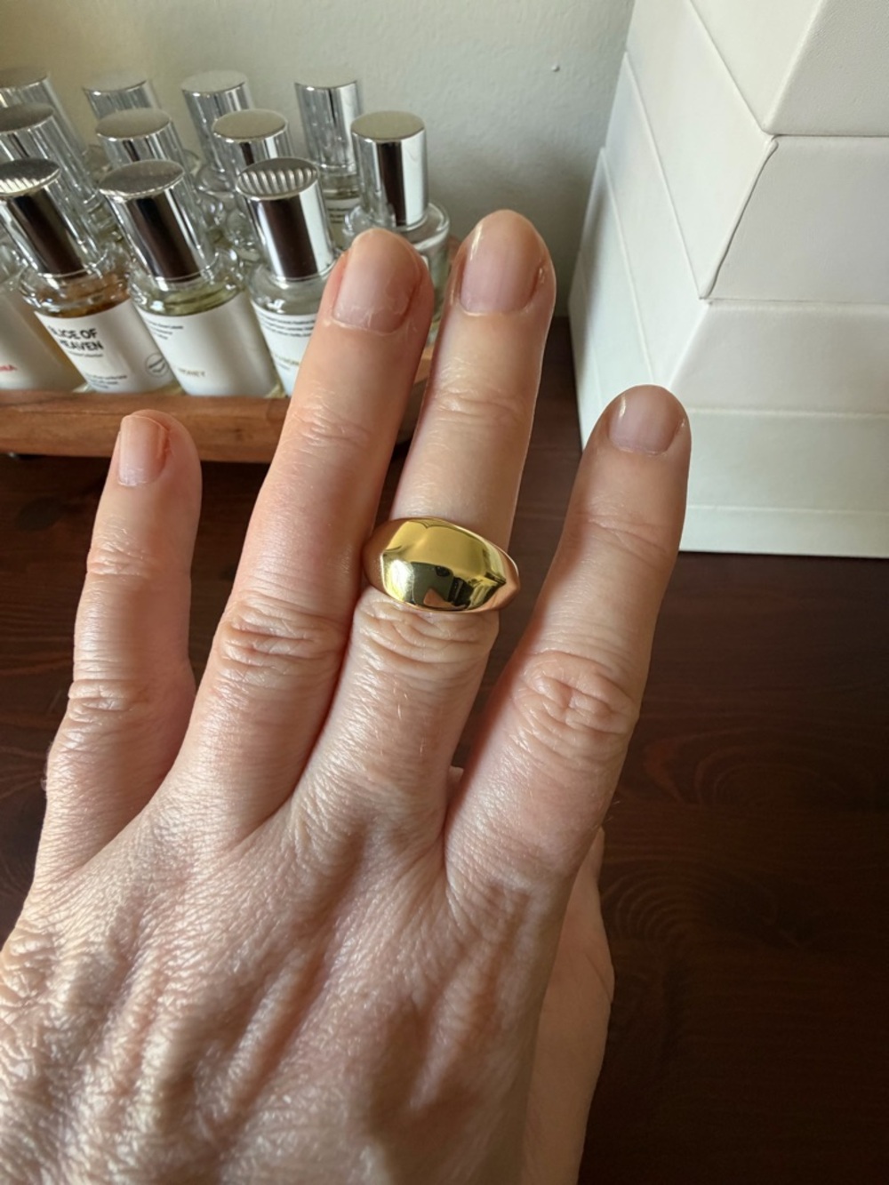 Kendra Scott Kira Gold Dome Statement Ring sz 8